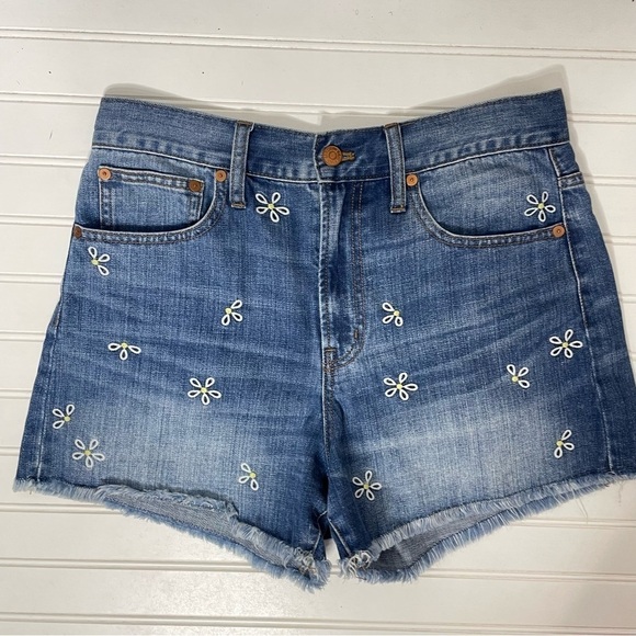 Madewell The Perfect Jean Short Embroidered Daisy Edition Womens 28 369 - Picture 4 of 9